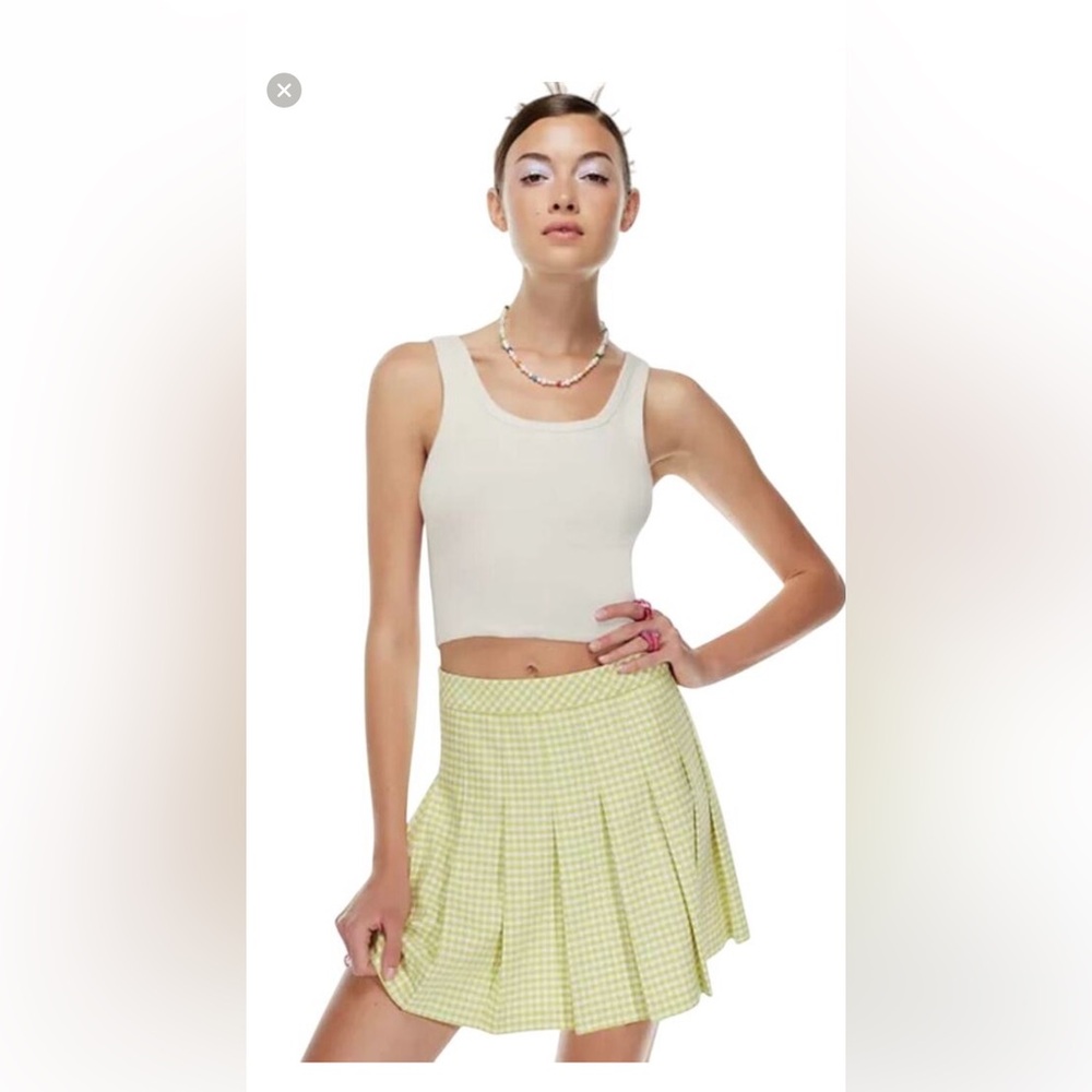 Sunday Best Yellow Gingham Mini Skirt